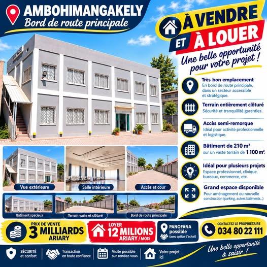 Entrepôt 200 m² à vendre — Ambohimangakely - photo 1