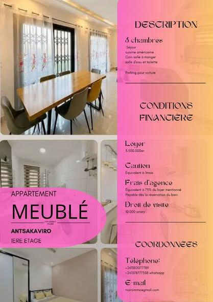 Appartement 3 ch. à louer — Antsakaviro - photo 1