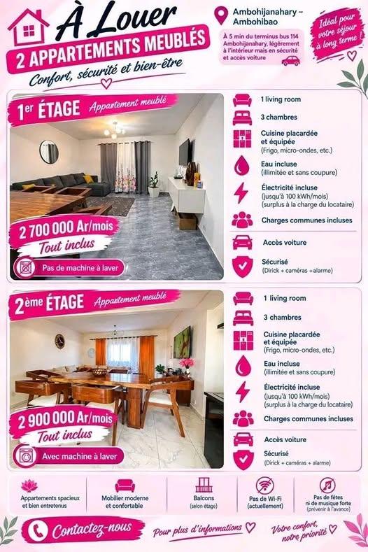Trano Ahofa 3 ch. à louer — Ambohibao - photo 1