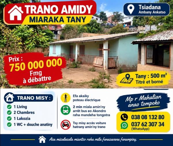 Maison 2 ch. à vendre — Tsiadana - photo 1