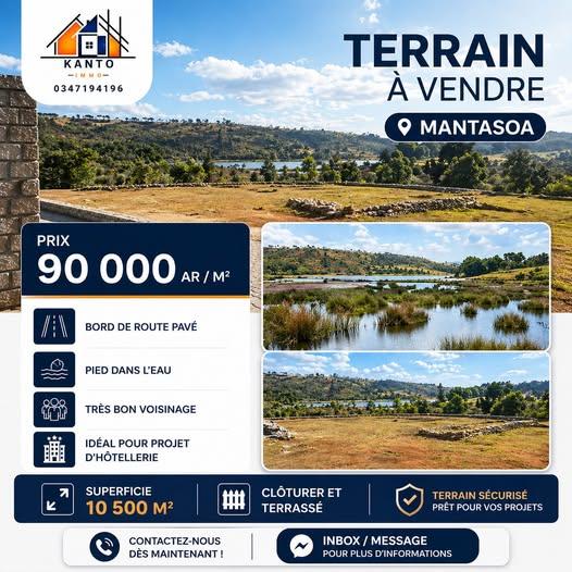 Terrain 10 500 m² à vendre — Mantasoa · 90 000 Ar/m² - photo 1
