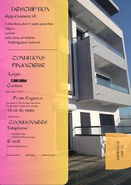 Appartement 3 ch. à louer — Bypass - photo 1