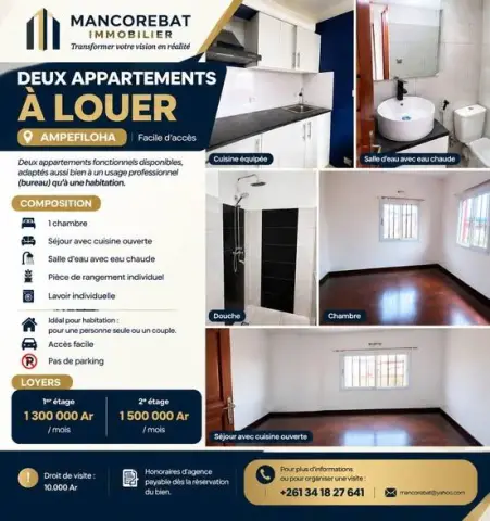Bureau 1 pièce à louer — Ampefiloha 1… — 1 500 000 Ar | Fonenako