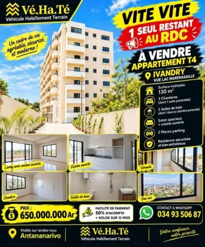 Appartement 3 ch. à vendre — Ivandry | Fonenako