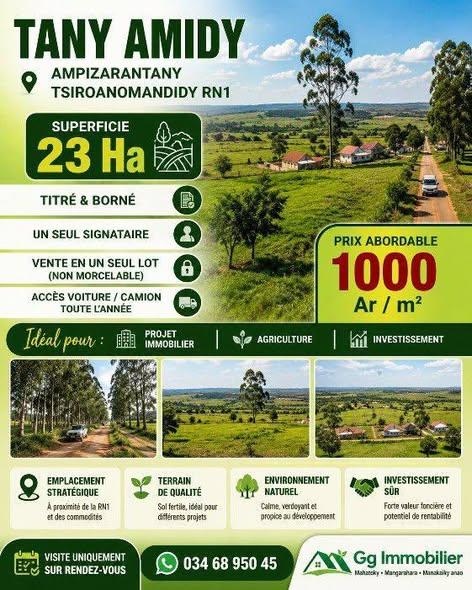 Terre agricole 230 000 m² à vendre — Tsiroanomandidy - photo 1