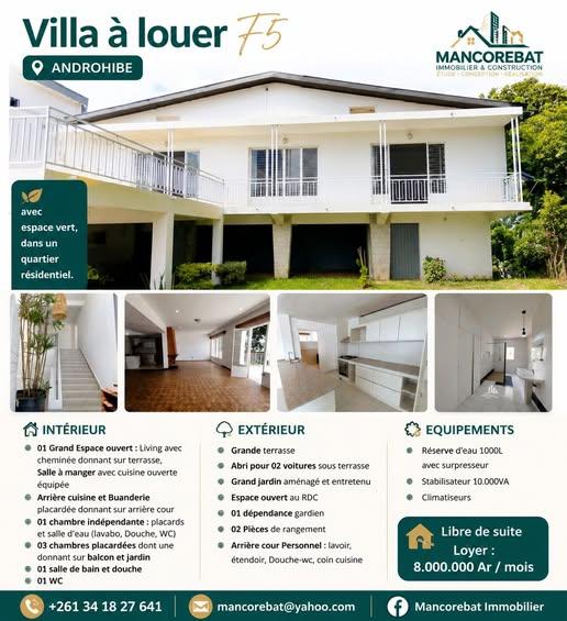 Maison 4 ch. à louer — Androhibe - photo 1