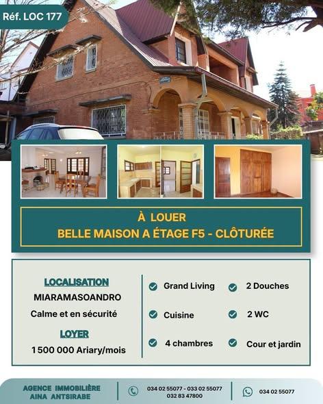 Maison 4 ch. à louer — Miaramasoandro - photo 1