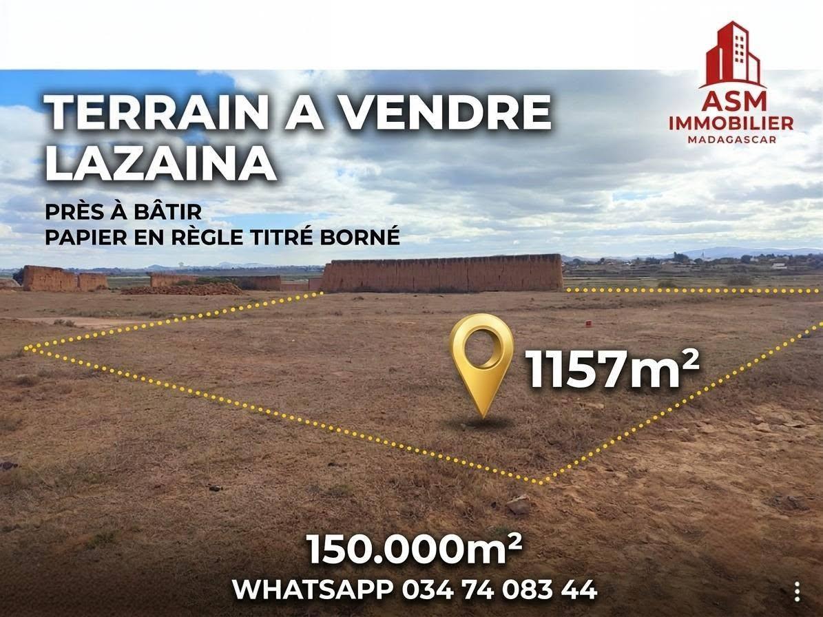 Vente · Terrain 1 157 m² · Lazaina, Antananarivo - photo 3